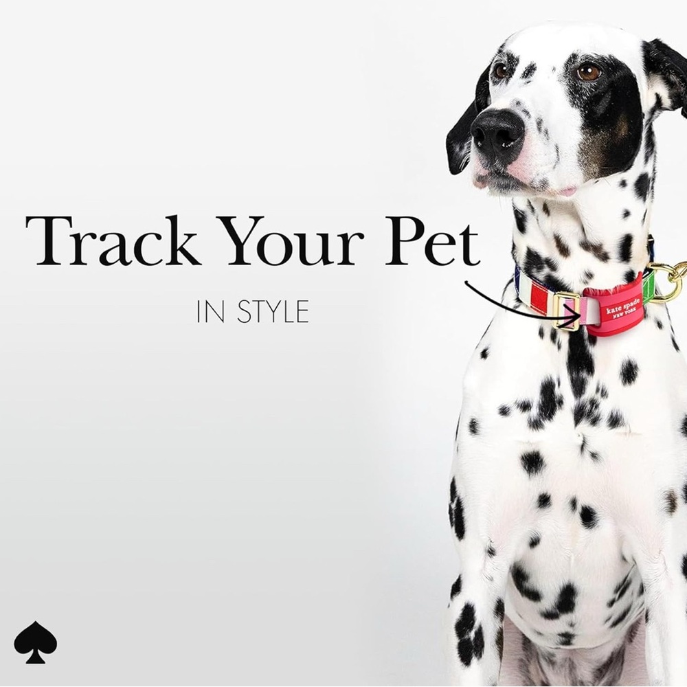 NIB Kate Spade Seaside Strip Dog Collar AirTag Case - Picture 3 of 7